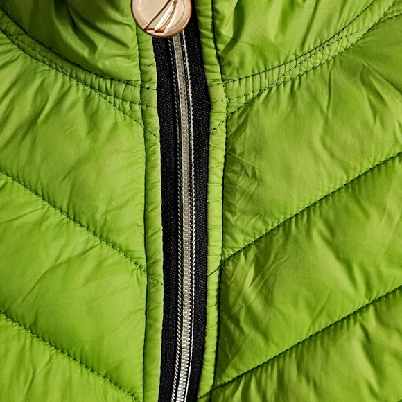Nautica Womens Light Reversible Jacket With Hood Size M Green or Navy Coat - Picture 6 of 10